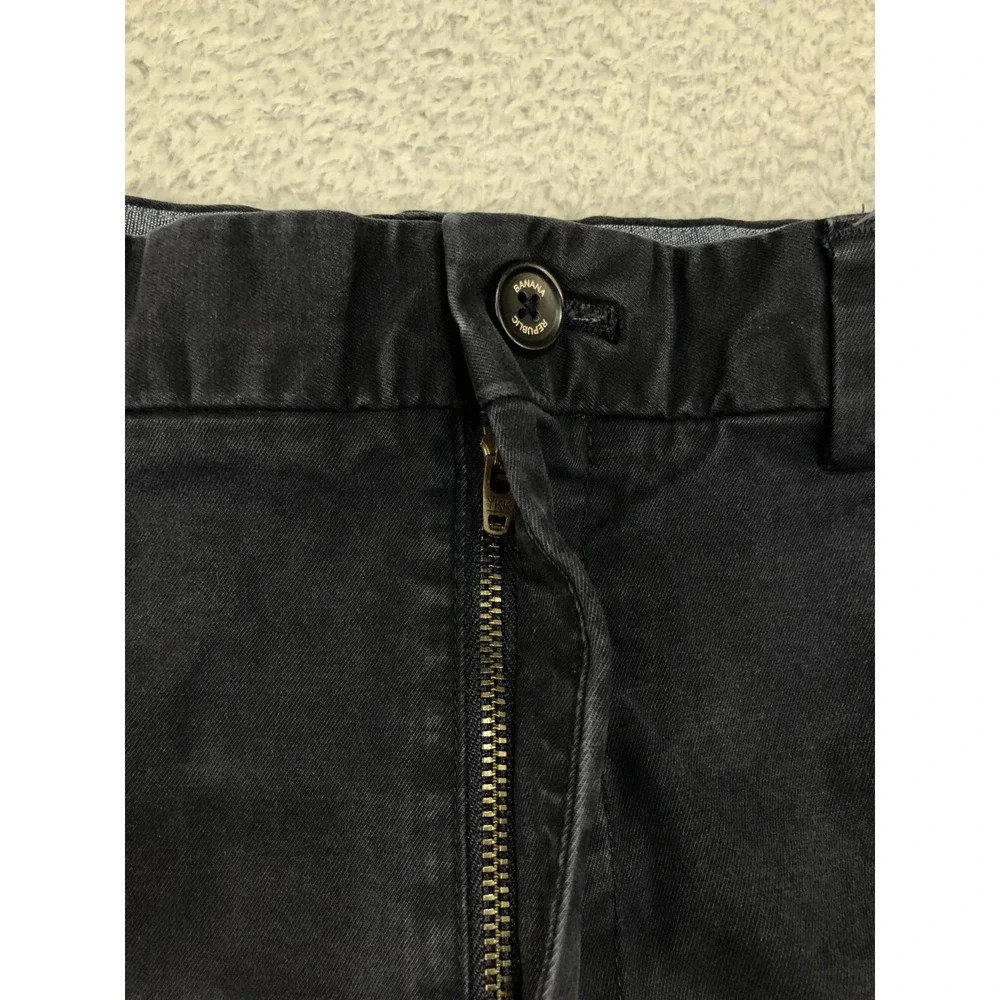 Banana Republic Pants Mens 34x32 (Tag 33x34) Black Aiden Chino Straight *Flaw